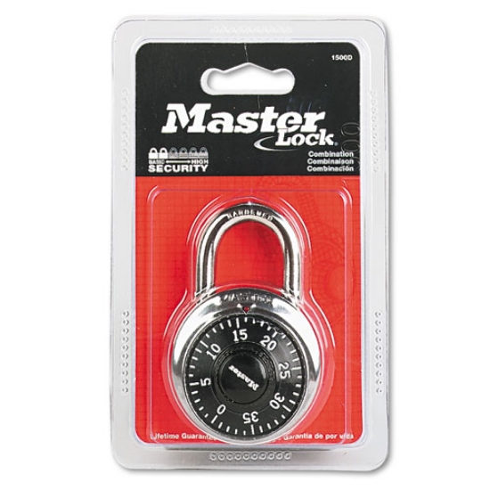 Picture of Combination Lock, Stainless Steel, 1.87" Wide, Silver