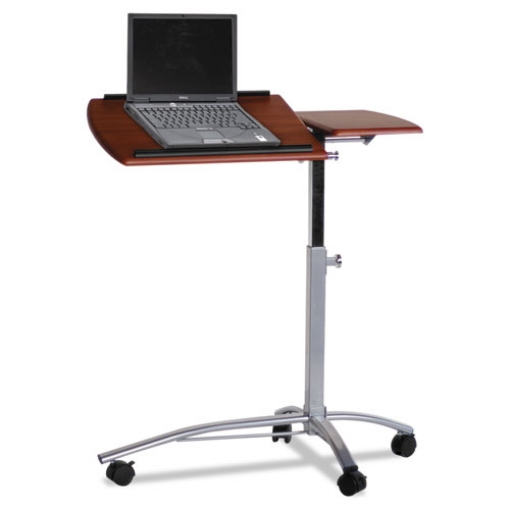 Picture of Laptop Computer Caddy, 29.5" X 20" X 27" To 38", Medium Cherry