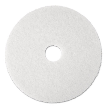 Picture of Low-Speed Super Polishing Floor Pads 4100, 17" Diameter, White, 5/carton