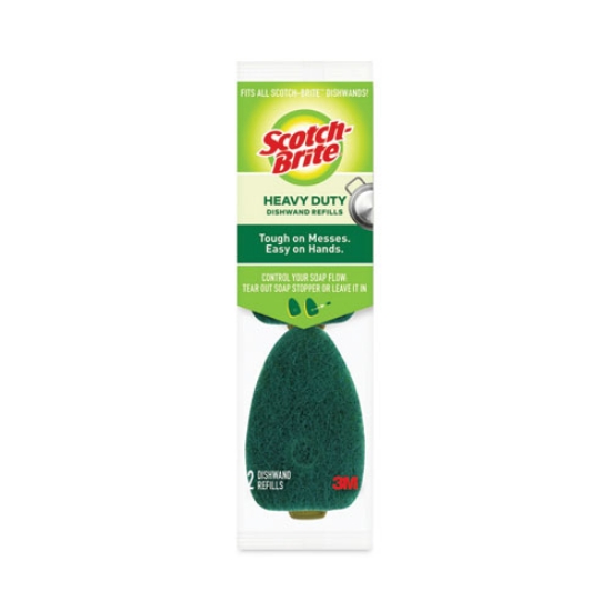 Picture of Soap-Dispensing Dishwand Sponge Refills, 2.9 X 2.2, Green, 2/pack