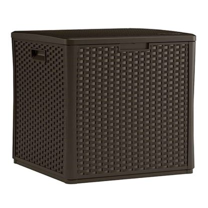 Picture of SUNCAST CORPORATION BMDB60 Suncast BMDB60 Resin Wicker Outdoor Storage Deck Box 60 Gallon 26-3/4"L x 27-1/2"W x 26-1/4"H Java (EA)