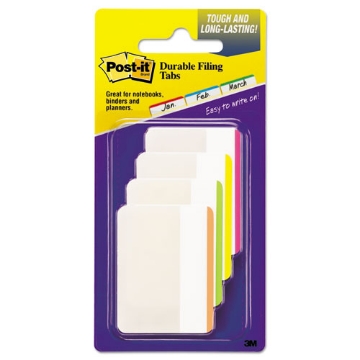 Picture of Lined Tabs, 1/5-Cut, Assorted Bright Colors, 2" Wide, 24/Pack