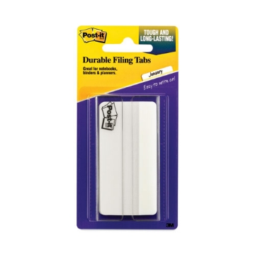 Picture of Solid Color Tabs, 1/3-Cut, White, 3" Wide, 50/Pack