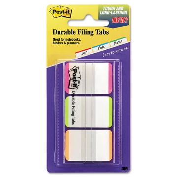 Picture of 1" Lined Tabs, 1/5-Cut, Assorted Bright Colors, 1" Wide, 66/Pack