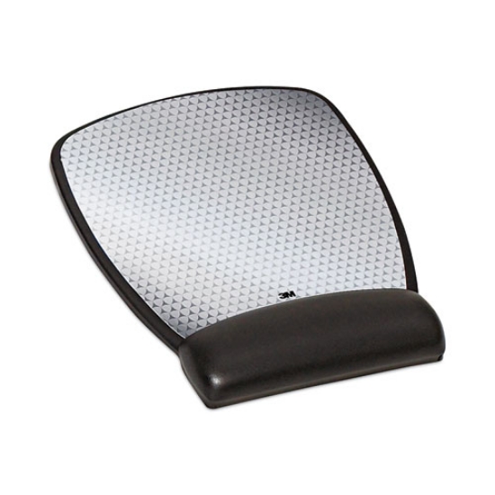 Picture of Antimicrobial Gel Compact Mouse Pad with Wrist Rest, 8.6 x 6.75, Black