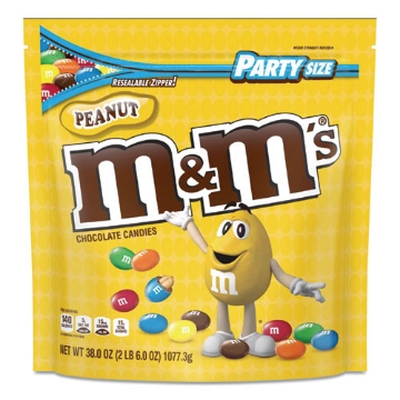 Picture of Milk Chocolate Candies, Milk Chocolate And Peanuts, 38 Oz Bag