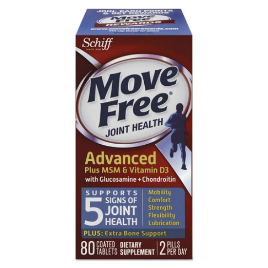 Picture of Move Free Advanced Plus Msm And Vitamin D3 Joint Health Tablet, 80 Count, 12/carton