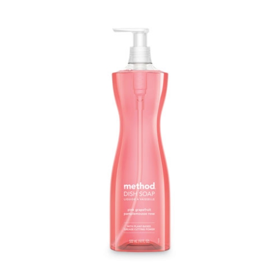 Picture of Dish Soap Pump, Hour-Glass Bottle Shape, Pink Grapefruit Scent, 18 oz Pump Bottle, 6/Carton
