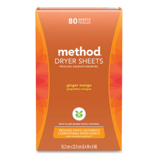 Picture of Dryer Sheets, Ginger Mango, 80/Box, 6 Boxes/Carton