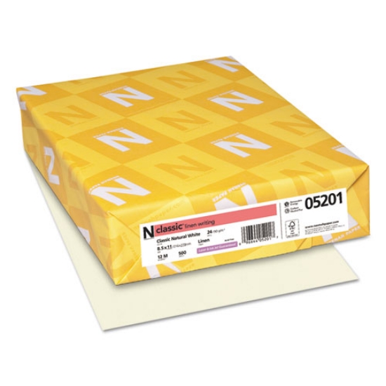 Picture of CLASSIC Linen Stationery, 24 lb Bond Weight, 8.5 x 11, Classic Natural White, 500/Ream