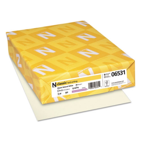 Picture of CLASSIC Laid Stationery, 24 lb Bond Weight, 8.5 x 11, Classic Natural White, 500/Ream