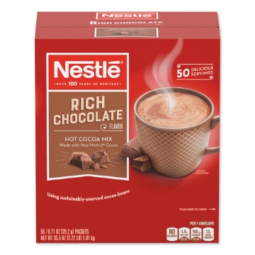 Picture of Hot Cocoa Mix, Rich Chocolate, 0.71 Oz Packets, 50/box, 6 Box/carton