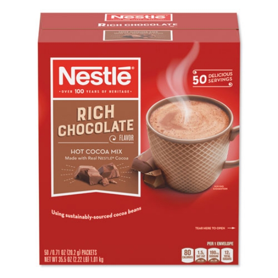 Picture of Hot Cocoa Mix, Rich Chocolate, 0.71 Oz Packets, 50/box, 6 Box/carton