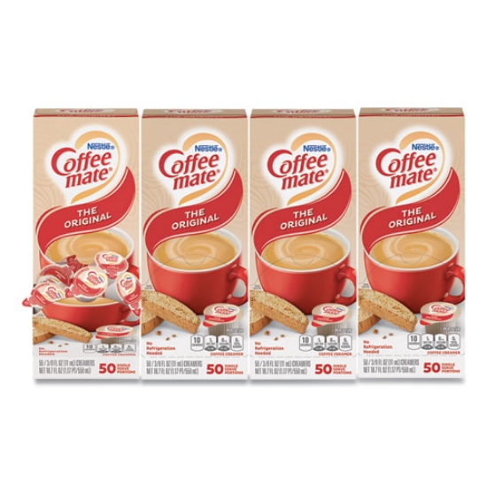 Picture of Liquid Coffee Creamer, Original, 0.38 Oz Mini Cups, 50/box, 4 Boxes/carton, 200 Total/carton