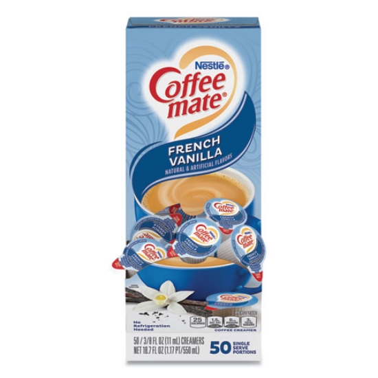 Picture of Liquid Coffee Creamer, French Vanilla, 0.38 Oz Mini Cups, 50/box