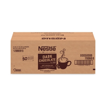 Picture of Hot Cocoa Mix, Dark Chocolate, 0.71 Packets, 50 Packets/Box, 6 Boxes/Carton