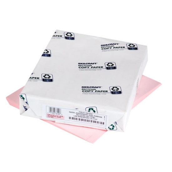 Picture of 7530011500334 SKILCRAFT Colored Copy Paper, 20 lb Bond Weight, 8.5 x 11, Pink, 500 Sheets/Ream, 10 Reams/Carton