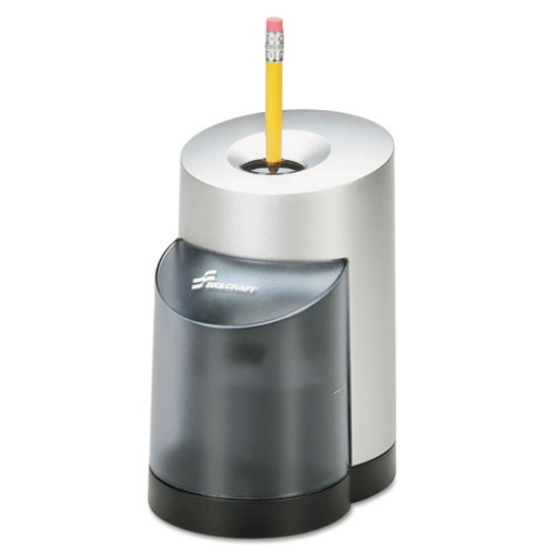 Picture of 7520012414229 Skilcraft Electric Pencil Sharpener, Ac-Powered, 5.75 X 3.75 X 6.35, Black/silver