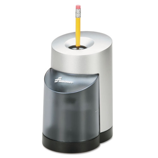 Picture of 7520012414229 Skilcraft Electric Pencil Sharpener, Ac-Powered, 5.75 X 3.75 X 6.35, Black/silver