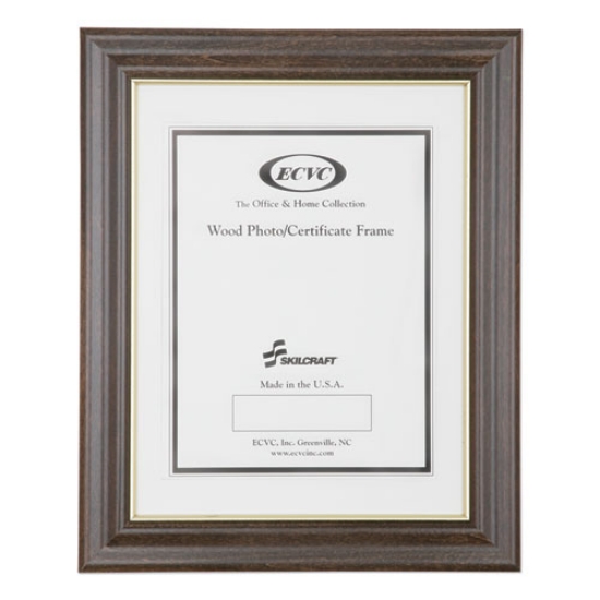 Picture of 7105012820630 Skilcraft Style C Photo Frame, Wood, 8 X 10, Walnut Stain