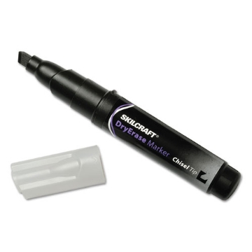 Picture of 7520012943791 Skilcraft Dry Erase Marker, Broad Chisel Tip, Black, Dozen