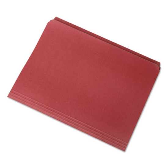 Picture of 7530013649484 SKILCRAFT Straight Cut File Folder, Straight Tabs, Letter Size, Red, 100/Box