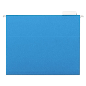 Picture of 7530013649499 SKILCRAFT Hanging File Folder, Letter Size, 1/5-Cut Tabs, Blue, 25/Box
