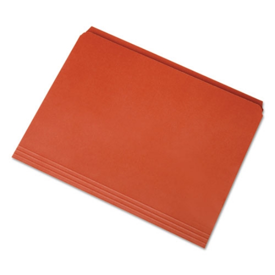 Picture of 7530013649506 SKILCRAFT Straight Cut File Folder, Straight Tabs, Letter Size, Orange, 100/Box