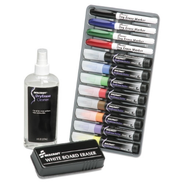 Picture of 7520013656126 Skilcraft 12-Marker Dry Erase System, Assorted Tip Sizes/types, Assorted Colors, 12/kit