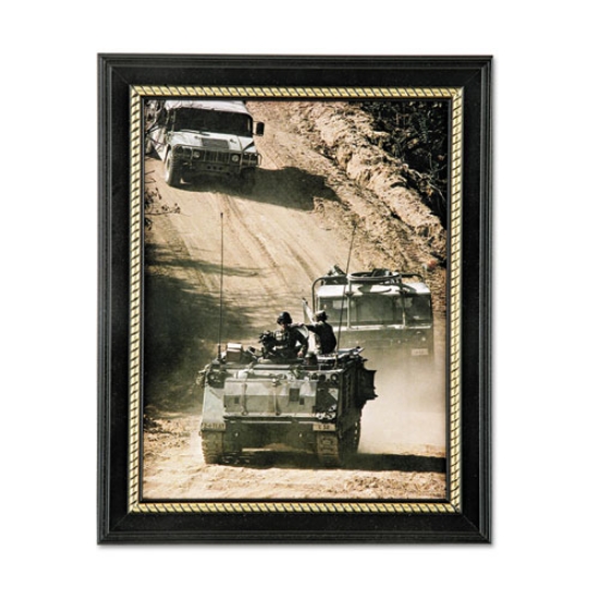 Picture of 7105014588210 SKILCRAFT Style G Military-Themed Picture Frame, Army, Black, Wood, 8.5 x 11