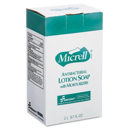 Picture of 8520015220831, Skilcraft, Gojo Antibacterial Lotion Soap, Unscented, 2,000 Ml, 4/box