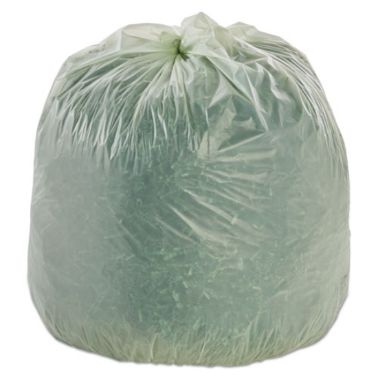 Picture of 8105015574983, SKILCRAFT High Density (HDPE) Coreless Roll Can Liners, 33 gal, 12 mic, 33" x 40", Natural, 250/Box
