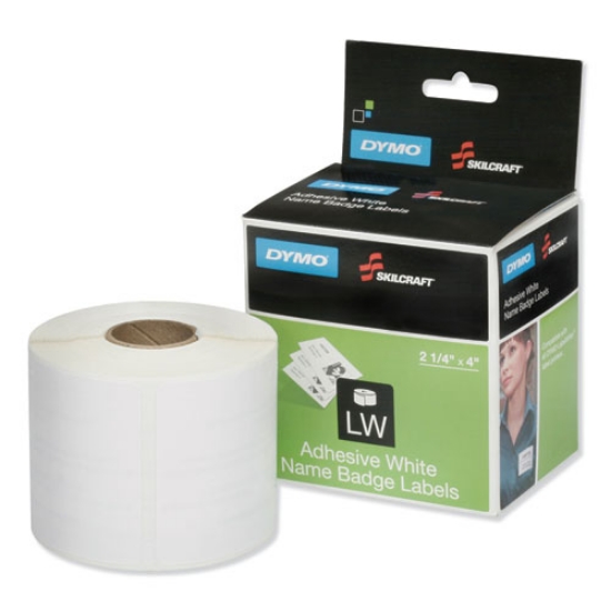 Picture of 7530016578882 Dymo/skilcraft Labelwriter Thermal Labels, Name Badge Label, 2.25" X 4", Black On White