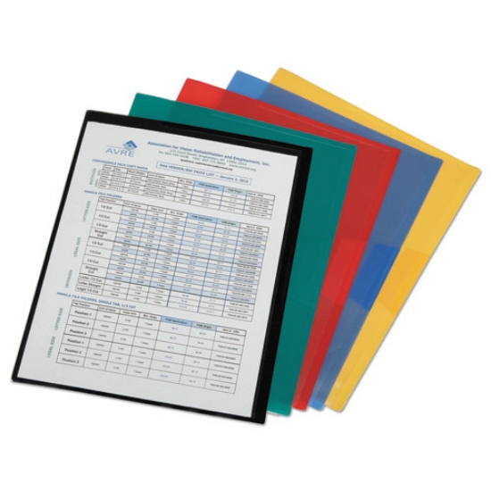 Picture of 7520016618834 Skilcraft Poly Project File Jacket, Letter Size, Assorted Colors, 5/pack