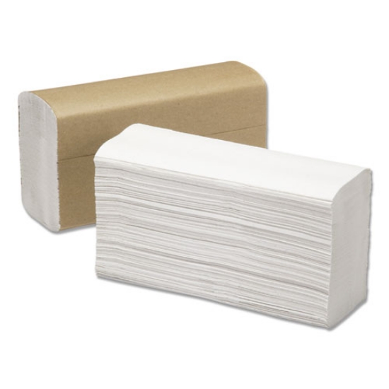 Picture of 8540016770076, SKILCRAFT, Multi-Fold Paper Towel, 1-Ply, 9.25 x 3, White, 250/Bundle, 16 Bundles/Box