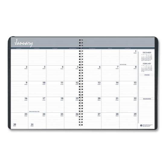 Picture of 7530016935571 SKILCRAFT Monthly Appointment Planner, Wirebound, 11 x 8.5, Black Cover, 14-Month (Dec-Jan): 2023 to 2025