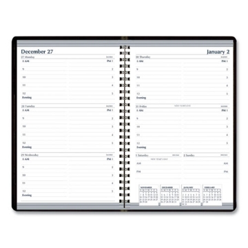 Picture of 7530016935589 SKILCRAFT Weekly Appointment Planner, 8 x 5, Black Cover, 12-Month (Jan to Dec): 2024