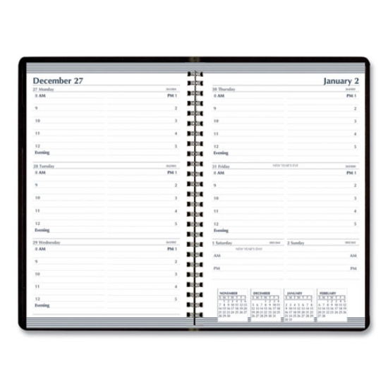Picture of 7530016935589 SKILCRAFT Weekly Appointment Planner, 8 x 5, Black Cover, 12-Month (Jan to Dec): 2024