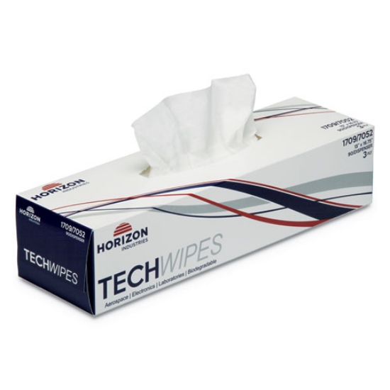 Picture of 7920009651709, SKILCRAFT, TechWipes Biodegradable Electronics Tissue, 3-Ply, 16.5 x 15.25, Unscented, White, 1,350/Box