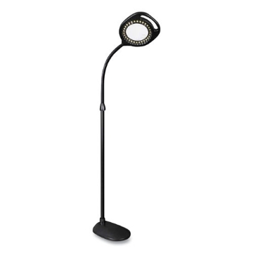Picture of 2-in-1 LED Magnifier Floor and Table Light, 39.5" High, Black, Ships in 1-3 Business Days
