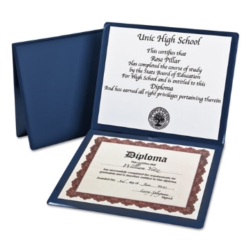 Picture of Diploma Cover, 12.5 x 10.5, Navy
