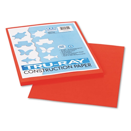 Picture of Tru-Ray Construction Paper, 76 lb Text Weight, 9 x 12, Orange, 50/Pack