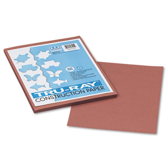 Picture of Tru-Ray Construction Paper, 76 lb Text Weight, 9 x 12, Warm Brown, 50/Pack