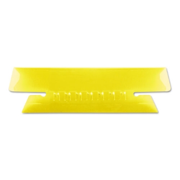 Picture of Transparent Colored Tabs For Hanging File Folders, 1/3-Cut, Yellow, 3.5" Wide, 25/Pack