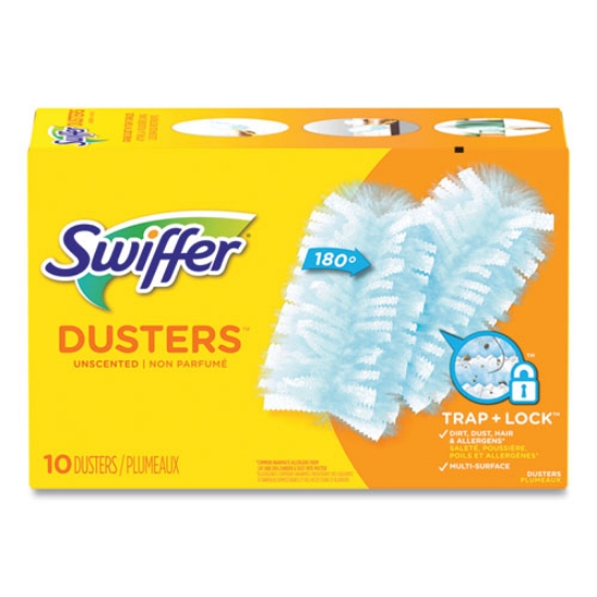 Picture of Refill Dusters, Dust Lock Fiber, Light Blue, Unscented, 10/box, 4 Box/carton