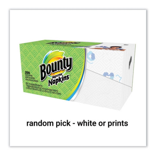 Picture of Quilted Napkins, 1-Ply, 12 1/10 X 12, Assorted - Print Or White, 200/pack