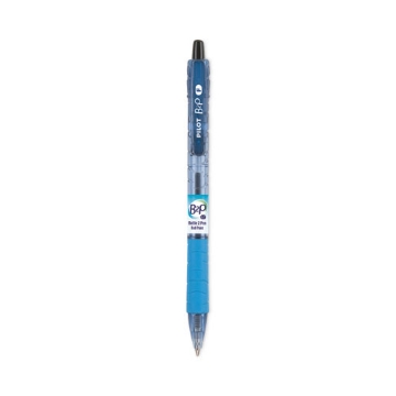 Picture of B2p Bottle-2-Pen Recycled Ballpoint Pen, Retractable, Fine 0.7 Mm, Black Ink, Translucent Blue Barrel, Dozen