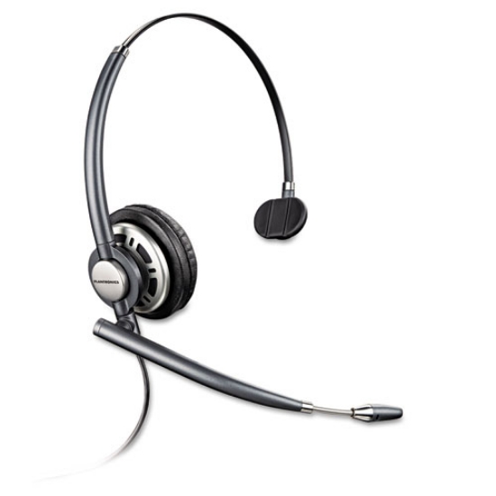 Picture of encorepro premium monaural over the head headset with noise canceling microphone, black