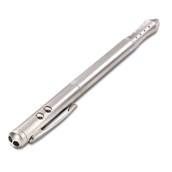 Picture of Four-Function Executive Laser Pointer, Class 2, Projects 919 Ft, Silver