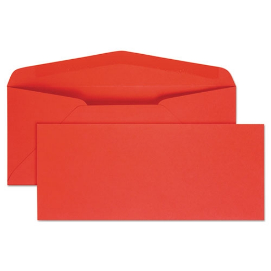 Picture of Colored Envelope, #10, Commercial Flap, Gummed Closure, 4.13 X 9.5, Red, 25/pack